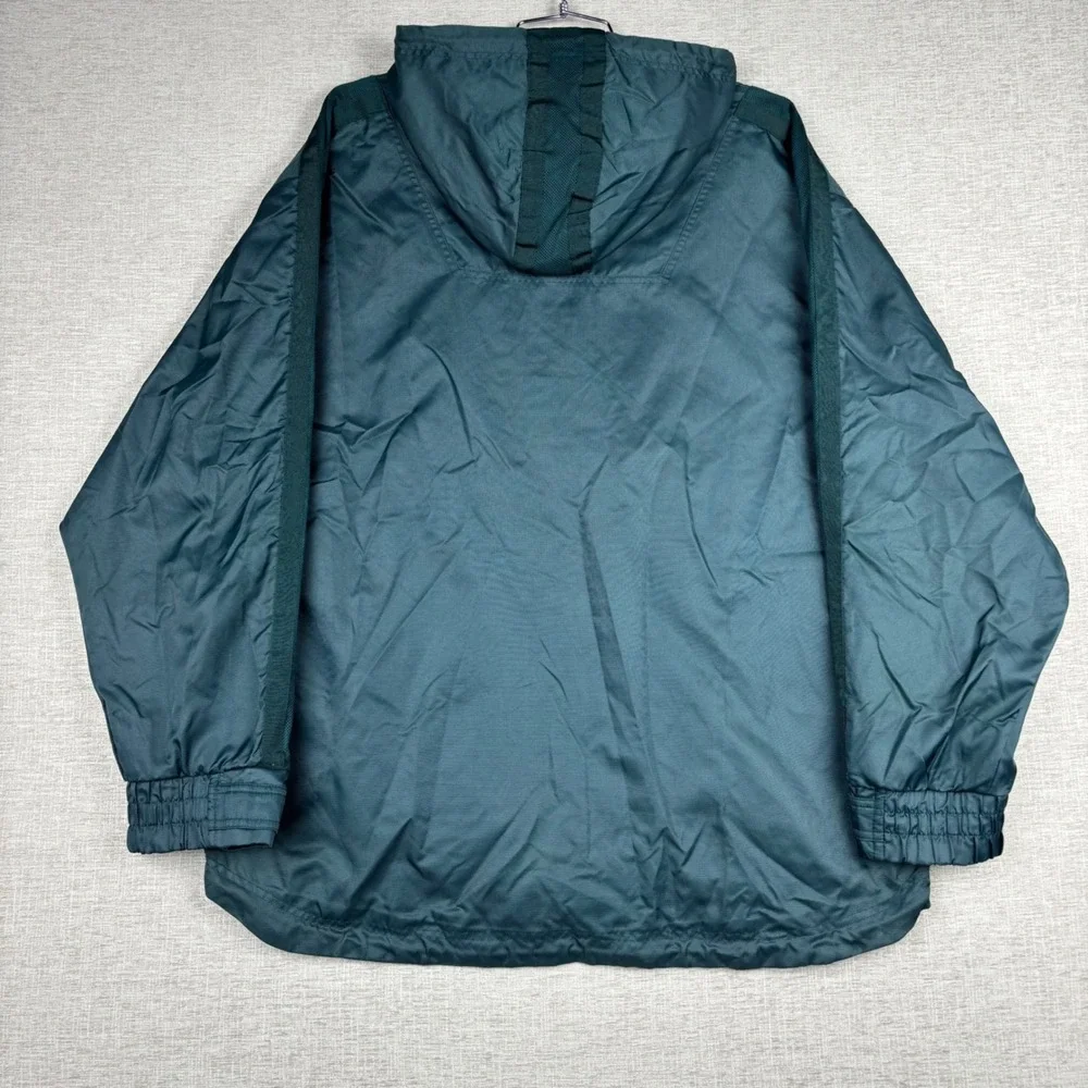 Vintage Gap Anorak Windbreaker Jacket Mens Large Green Half Zip Hooded Pullover